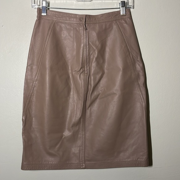 High waist vintage leather skirt 8 - Picture 3 of 7